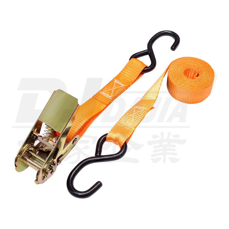 1 "（25mm）500kg 5mラチェットストラップカートランスポーターは、Sフックでストラップを拘束します